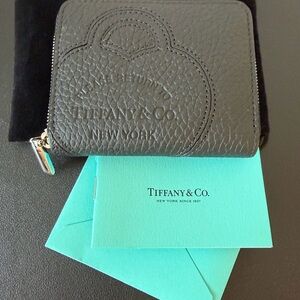 Viral Tiffany & Co. Black Leather Compact Wallet NEW!
